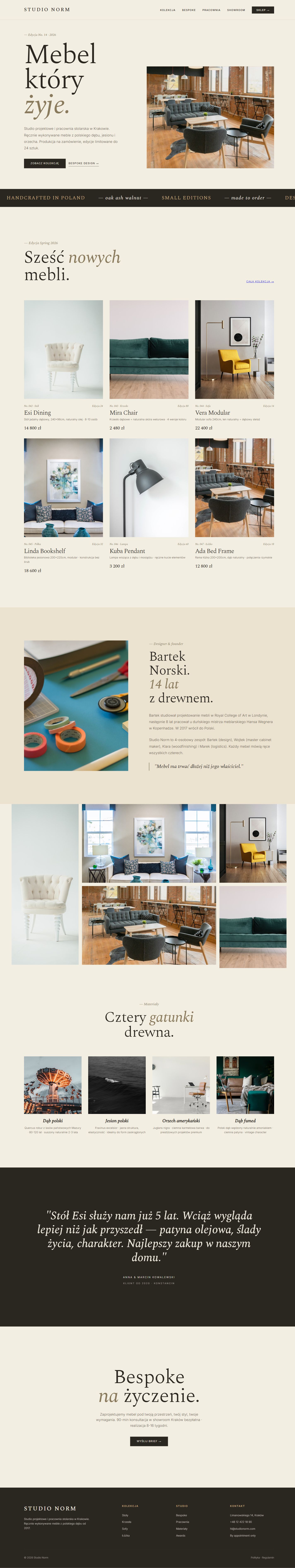 Studio Norm — pełny widok strony